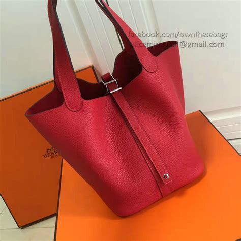 hermes picotin red